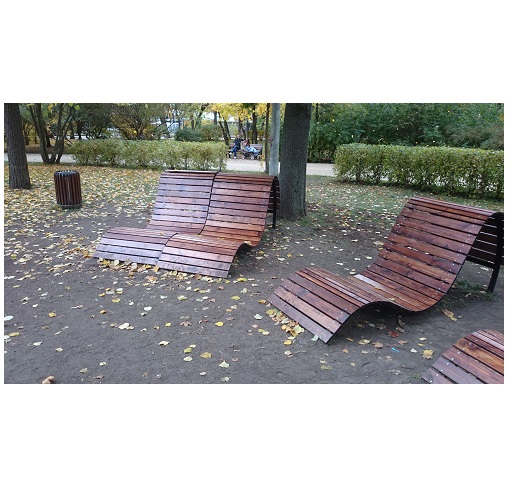 Шезлонг деревянный (сталь, сосна) 4383